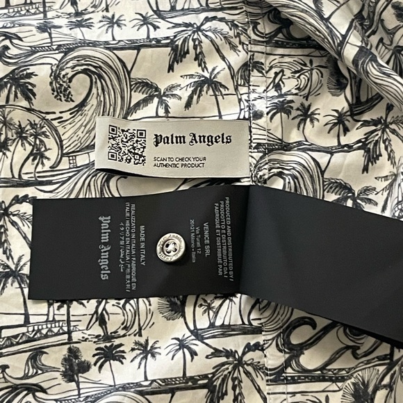 Palm Angels waves-print bowling shirt - Picture 4 of 7